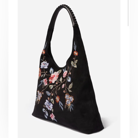 Johnny Was Renata Hobo Tote Leather Embroidered Bag - Picture 3 of 11